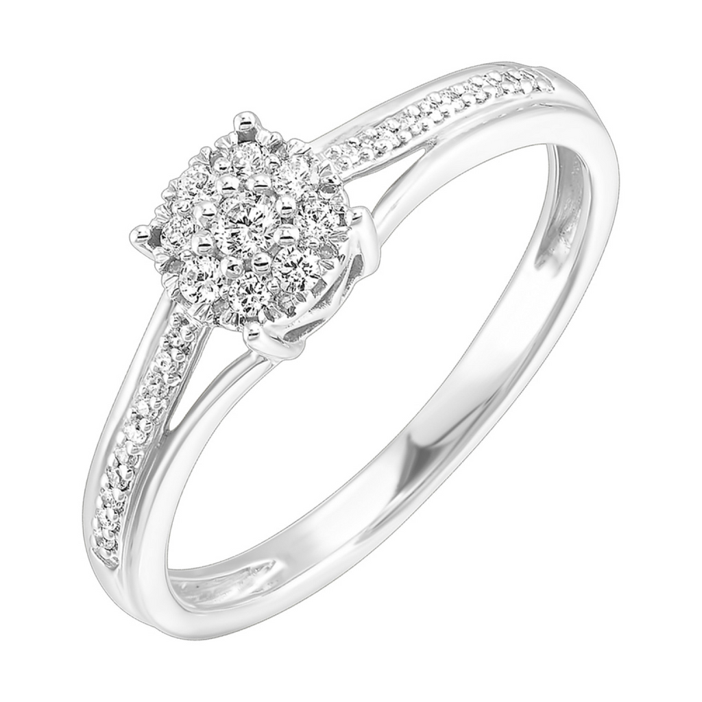 Lady's Yellow 10 Karat Engagement Ring 37 0.20tw Round Diamonds Style: Round
Finish: polished
Gender: Ladies