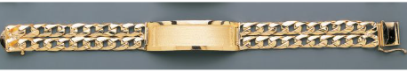 Gent's Yellow 14 Karat 2 Line ID Bracelet Length: 8.5"
Gender: gentle