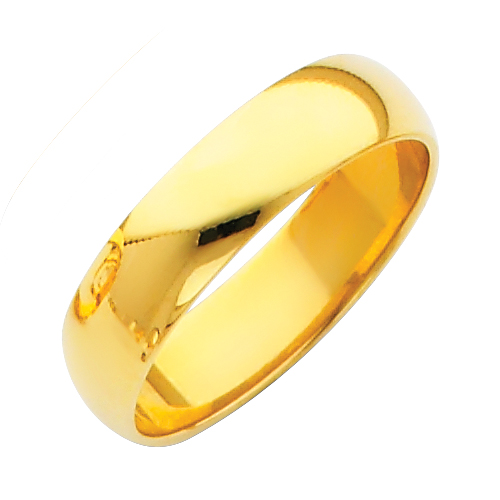 Gent's Yellow 14 Karat Wedding Band Sz 10 5mm