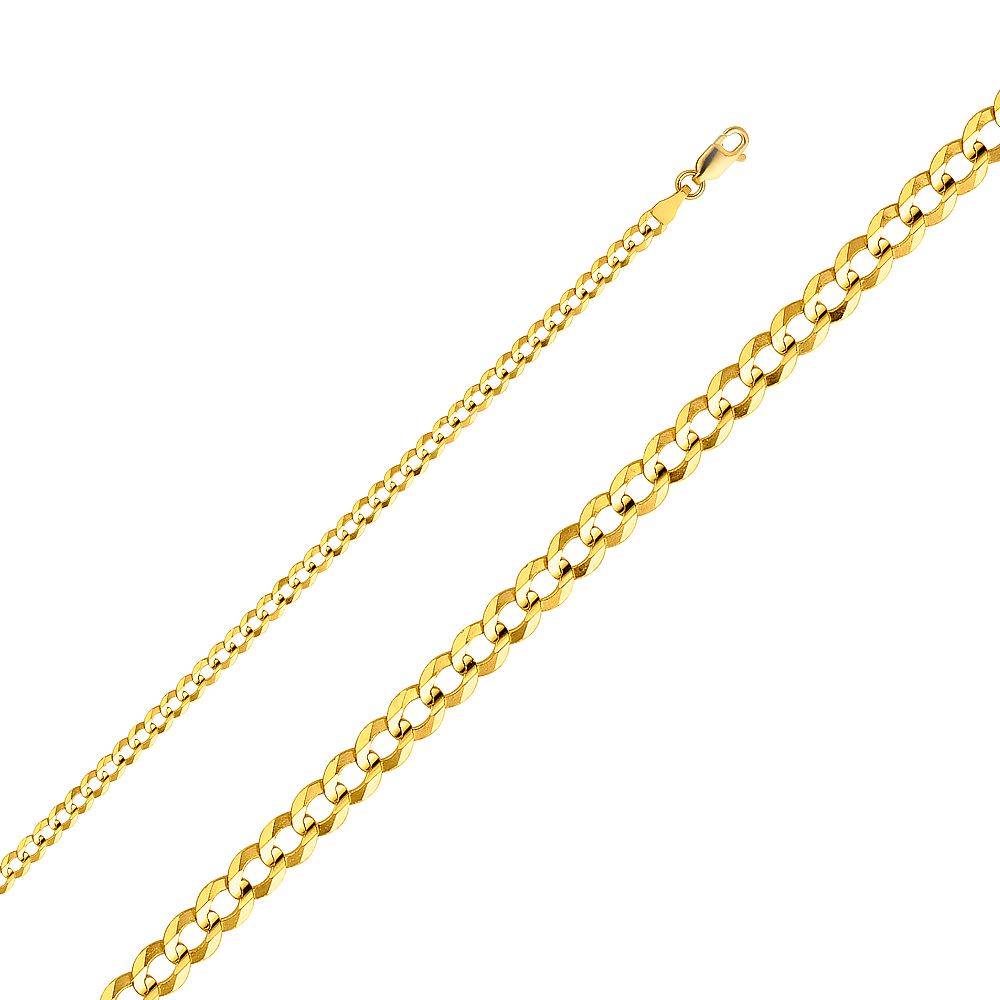 Lady's 10 Karat Diamond Cut Bracelet Style: Cuban
Color: Yellow
Length: 8"
Gender: Gentlement