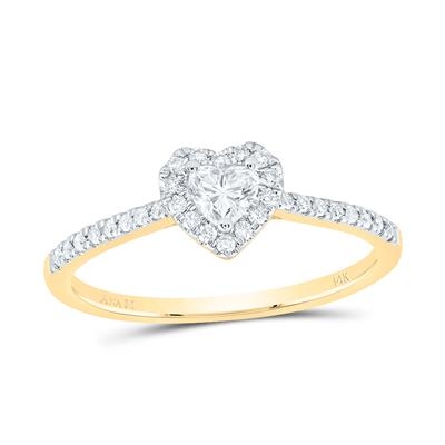 Lady's Yellow 14 Karat Promise Ring 0.333tw Round Diamonds
one 0.20ct Heart Diamond Finish: Polished
Gender: Ladies