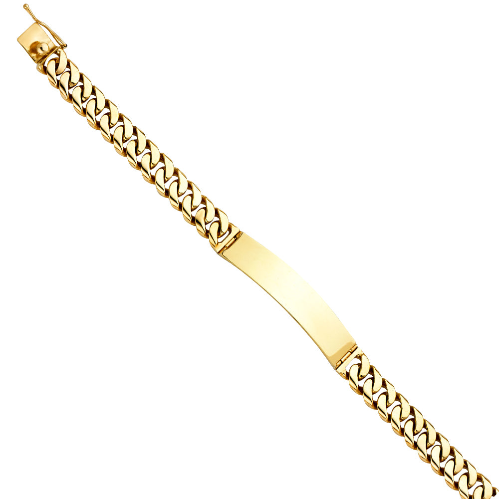 Yellow 14 Karat Id Bracelet Bracelet Style: Miami Cuban
Length: 8"