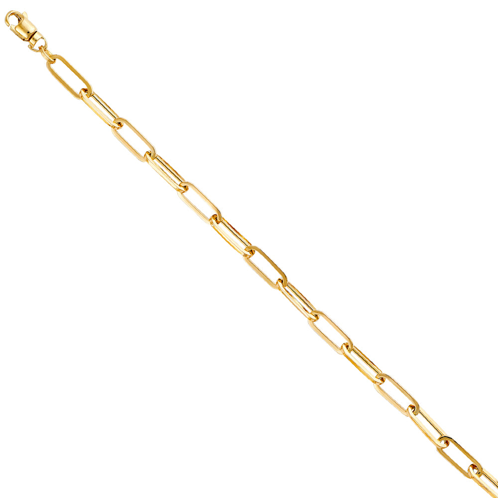 Yellow 14 Karat Hollow Paperclip Bracelet Length: 7.5"
Gender: ladies