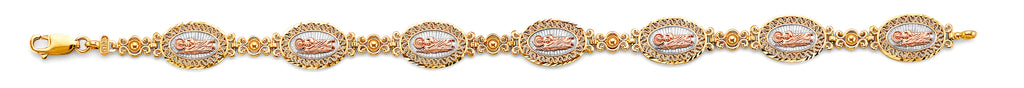 Lady's 14 Karat Diamond Cut Bracelet Saint Jude Style: Fashion
Color: