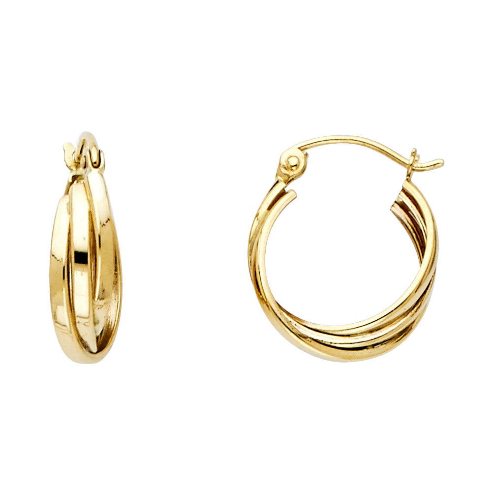 Lady's Yellow 14 Karat Earrings curled hoop Style: Fancy
Finish: Poli