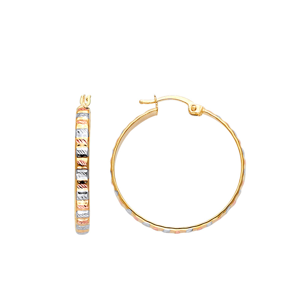 Lady's Two-Tone 14 Karat Earrings Finish: Polished
Length: 28.33