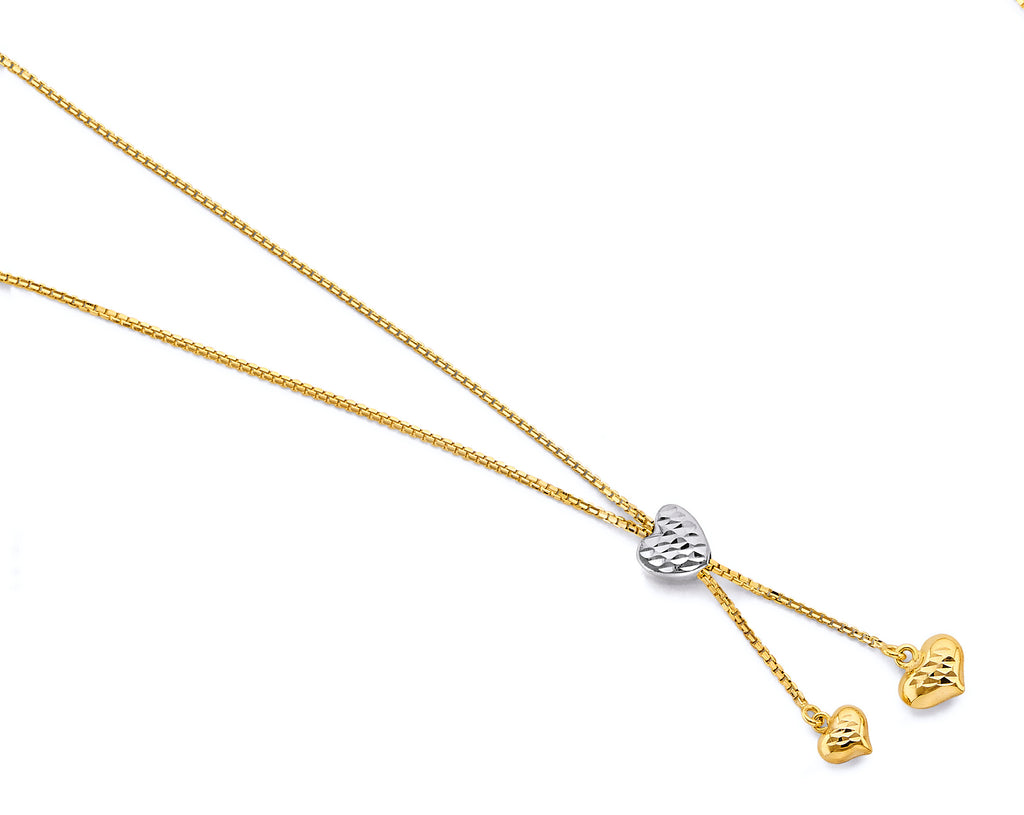 Lady's 14 Karat Heart  Necklace Color: Yellow
Length: 18"