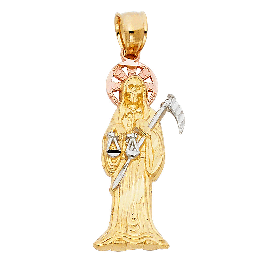 14 Karat Santa Muerte Diamond Cut Charm Length 35 Color: Tri-tone
Gen