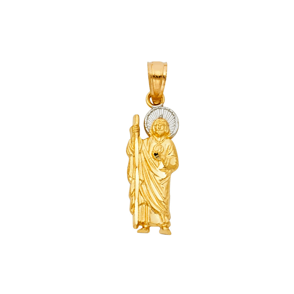 14k 2ton st jude thaddeus 25mm pendant