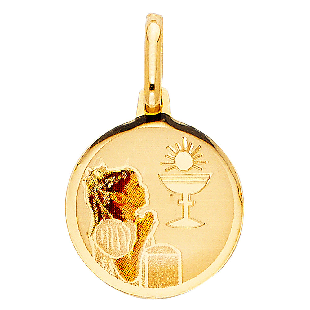 14 Karat First Comm Girl Charm Length 15 Color: Yellow
Gender: ladies