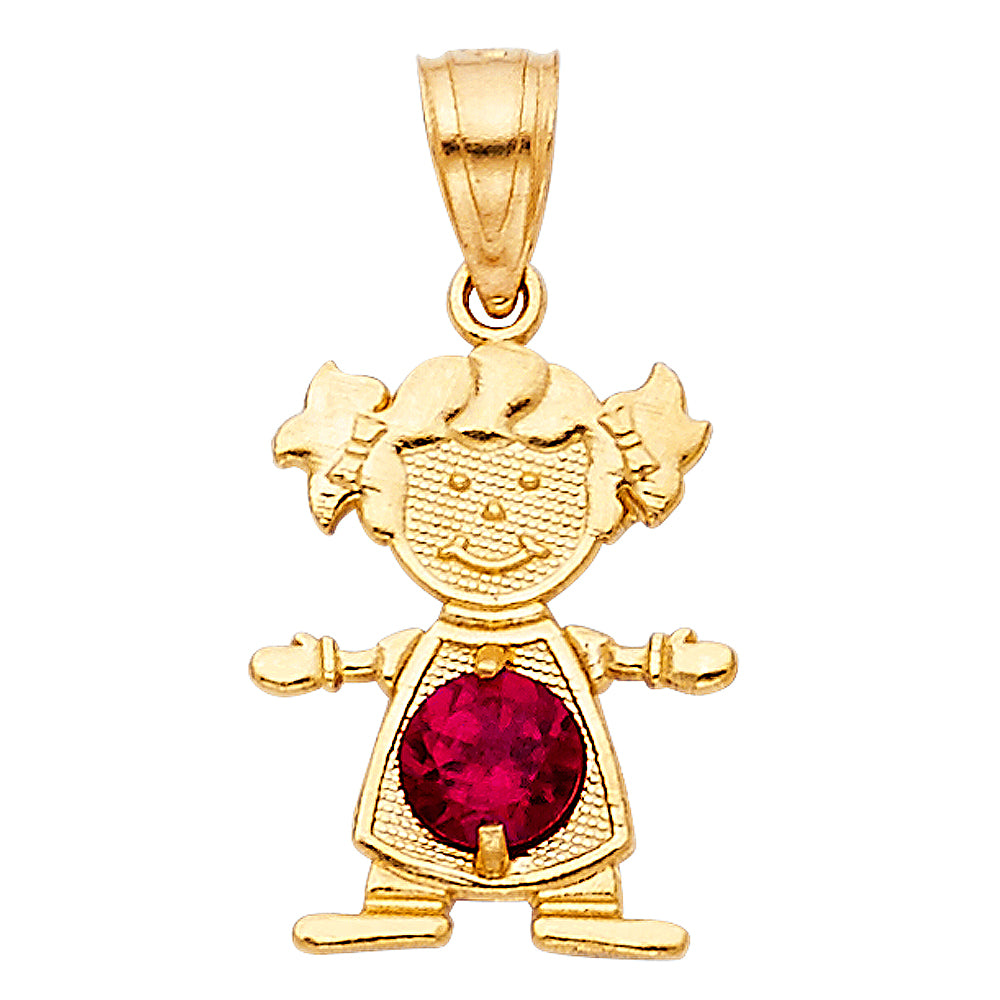 Yellow 14 Karat Girl B Stone July Charm Length: 22.09
Gender: Ladies