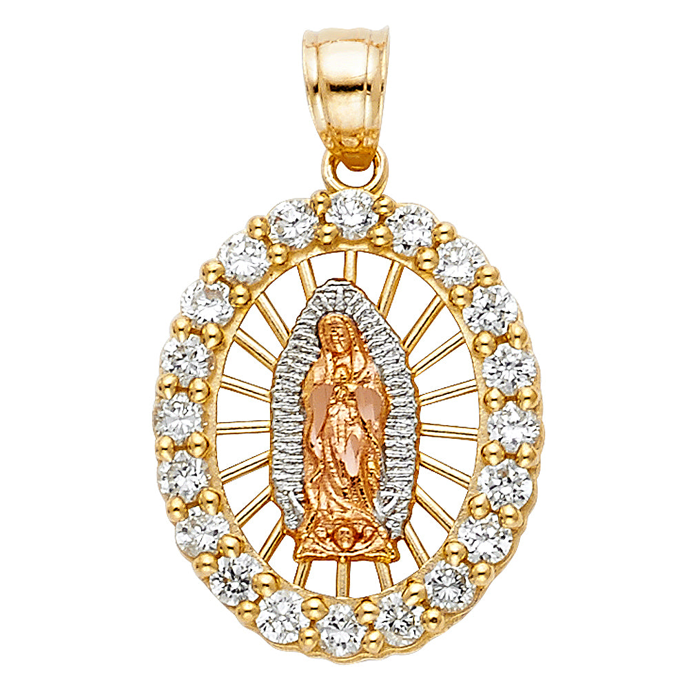 14K 3C CZ Our Lady of Guadalupe Pendant
Gender: Ladies