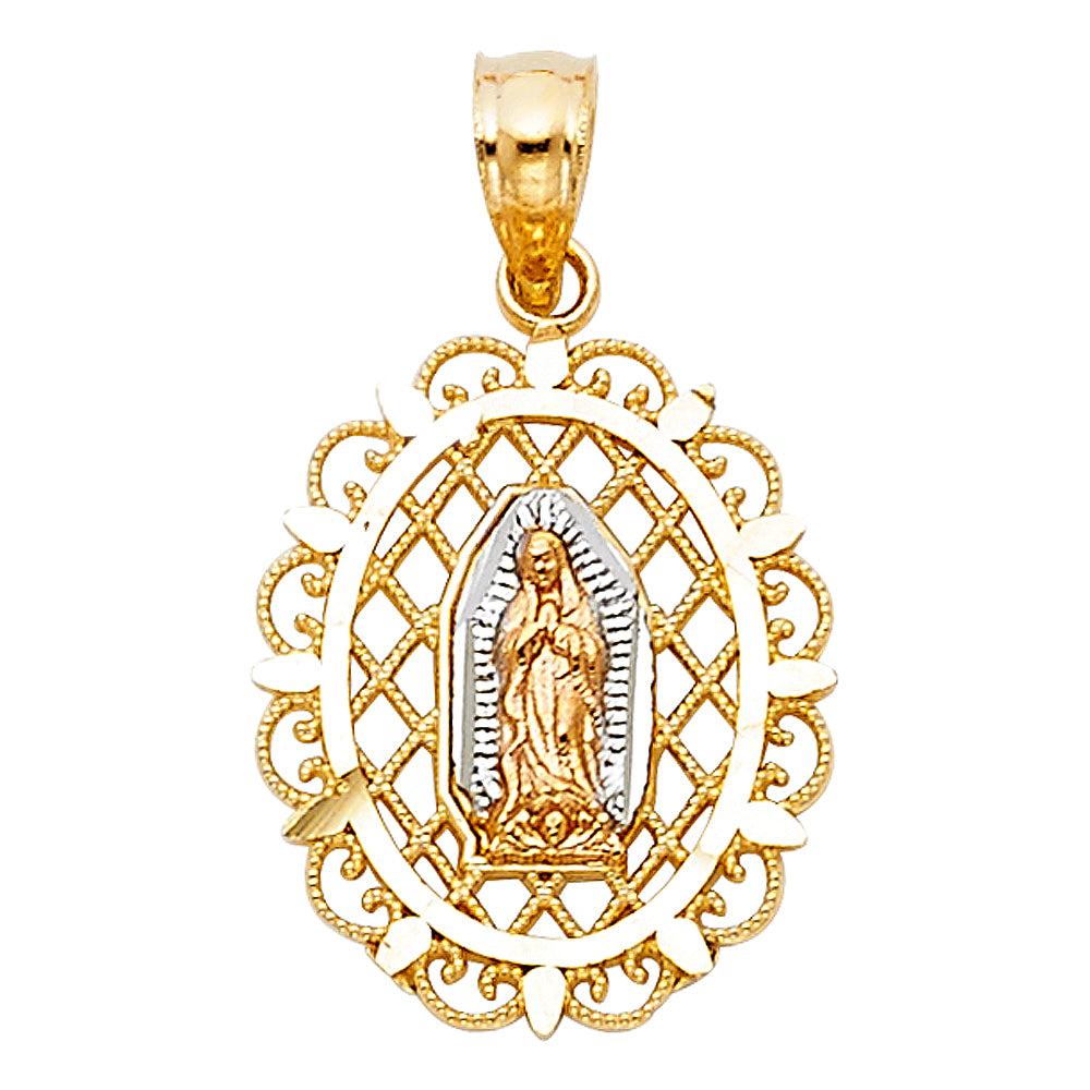 Three-Tone 14 Karat Charm Length: 22.28
Gender: Unisex