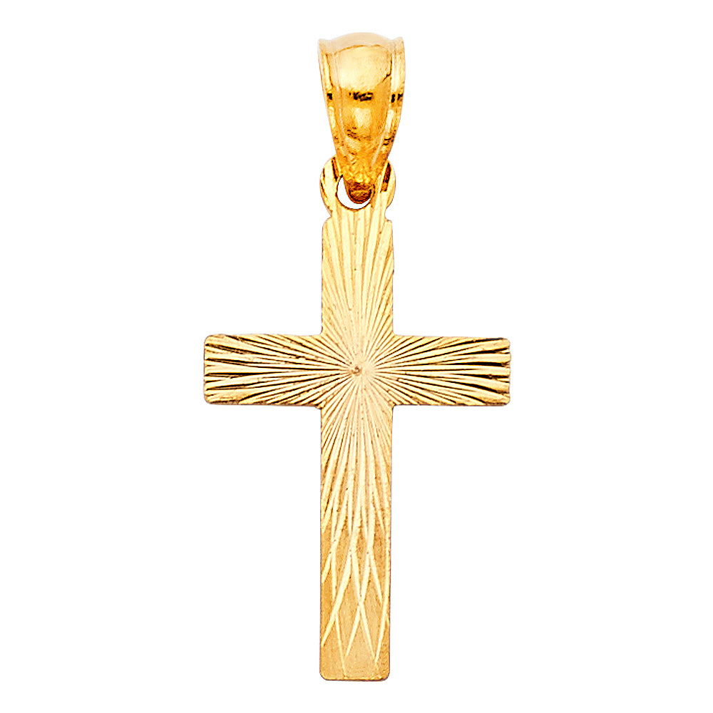 14 Karat Cross Stamp Charm Color: Yellow
Gender: Unisex