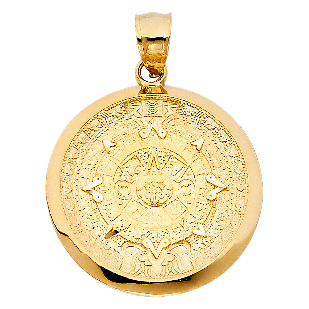 Yellow 14 Karat calendario azteca Charm Length: 34.22
Gender: Gentlem