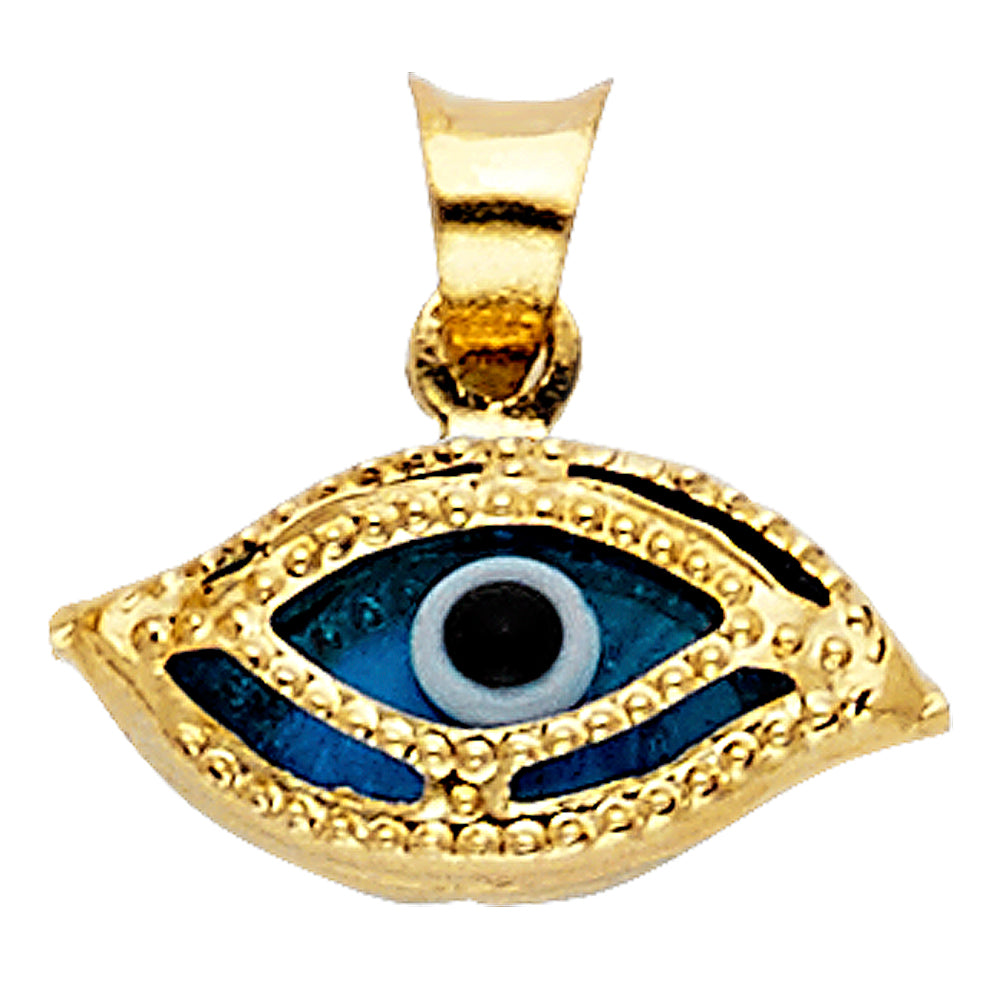 14 Karat evil eye blue pendant Other Color: Yellow