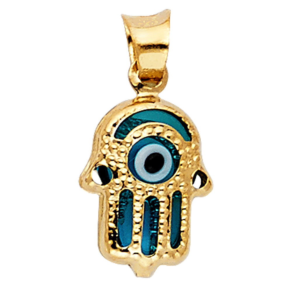 14 Karat Evil eye hamsa Charm Length 18.9 Color: Yellow
Gender: ladie