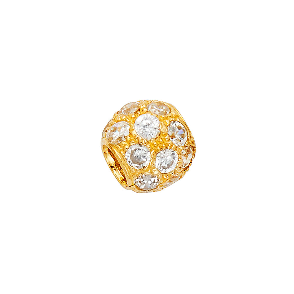 Yellow 14 Karat Sphere cz Charm Length: 8.95
Gender: Ladies