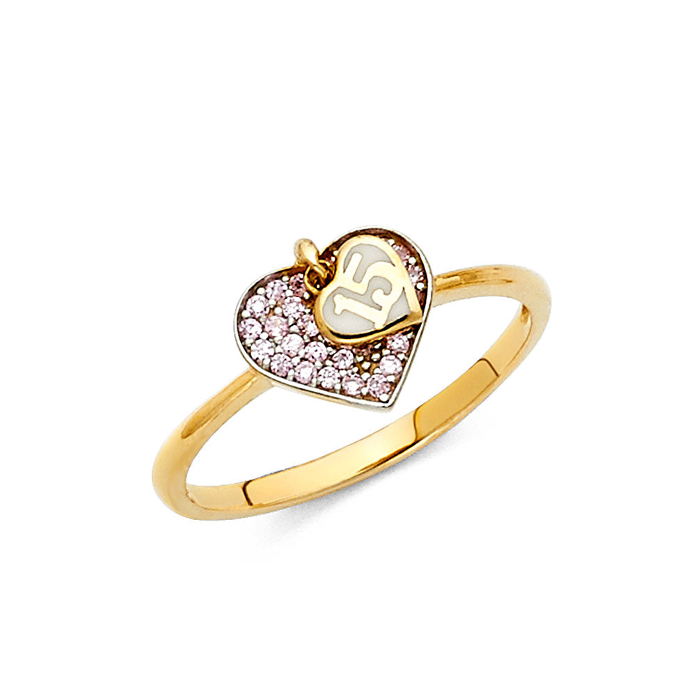 Lady's Yellow 14 Karat 15 AnosRing Gender: Ladies 7