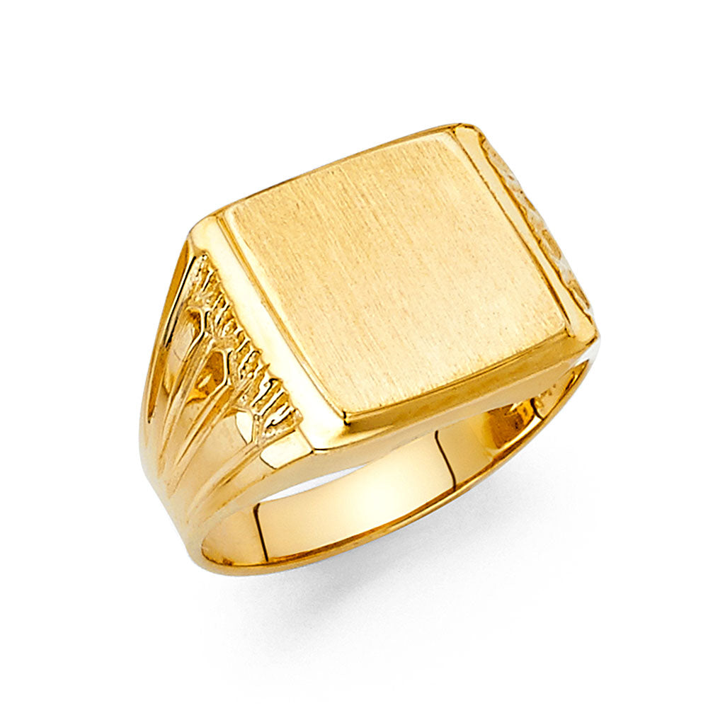 Gent's 14 Karat Signet Ring Size 10 Color: Yellow
Finish: High polish