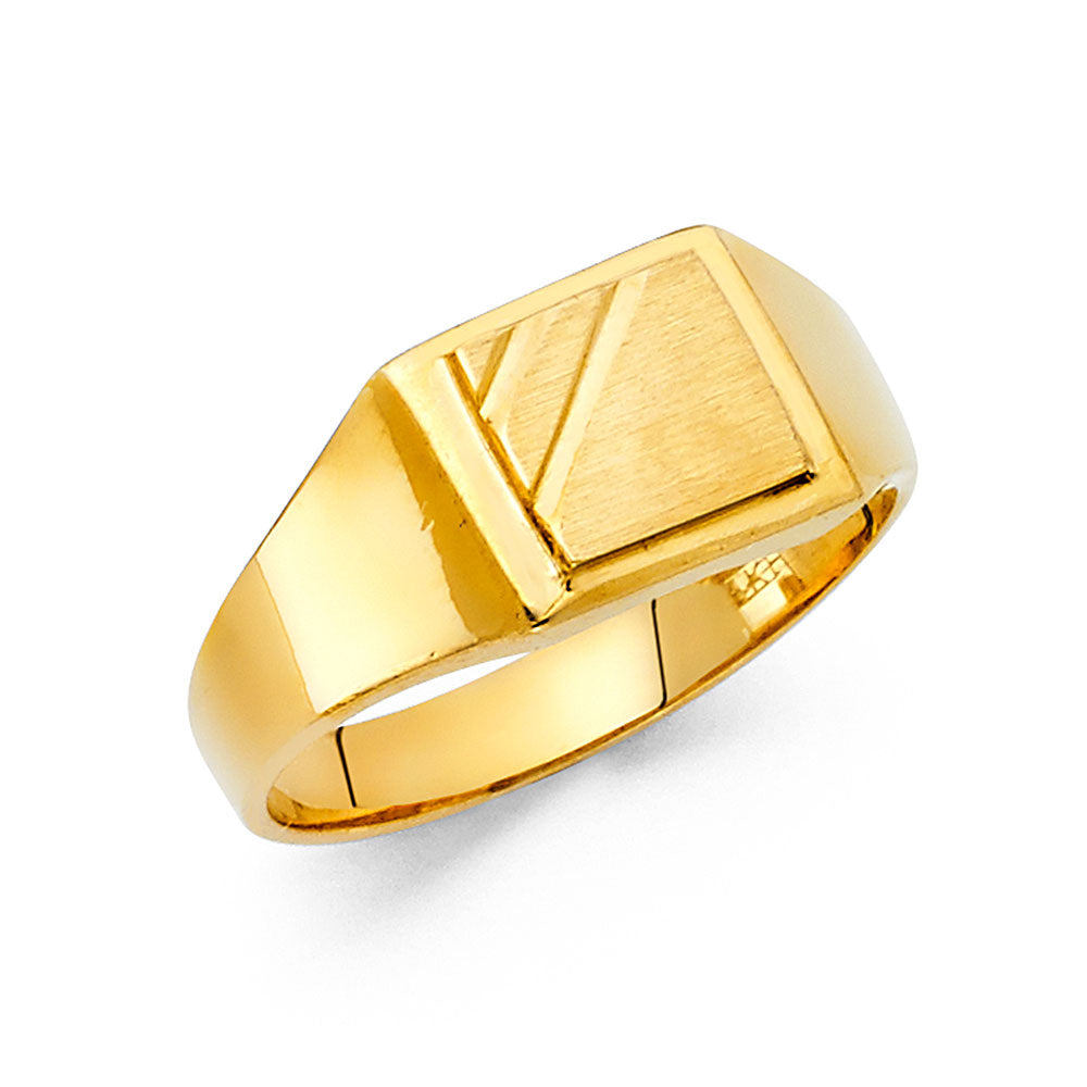 Gent's Yellow 14 Karat Signet Ring Gender: Gentlement