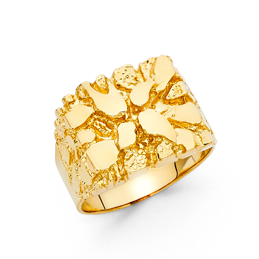 Gent's Yellow 14 Karat Nugget Fashion Ring Size 10