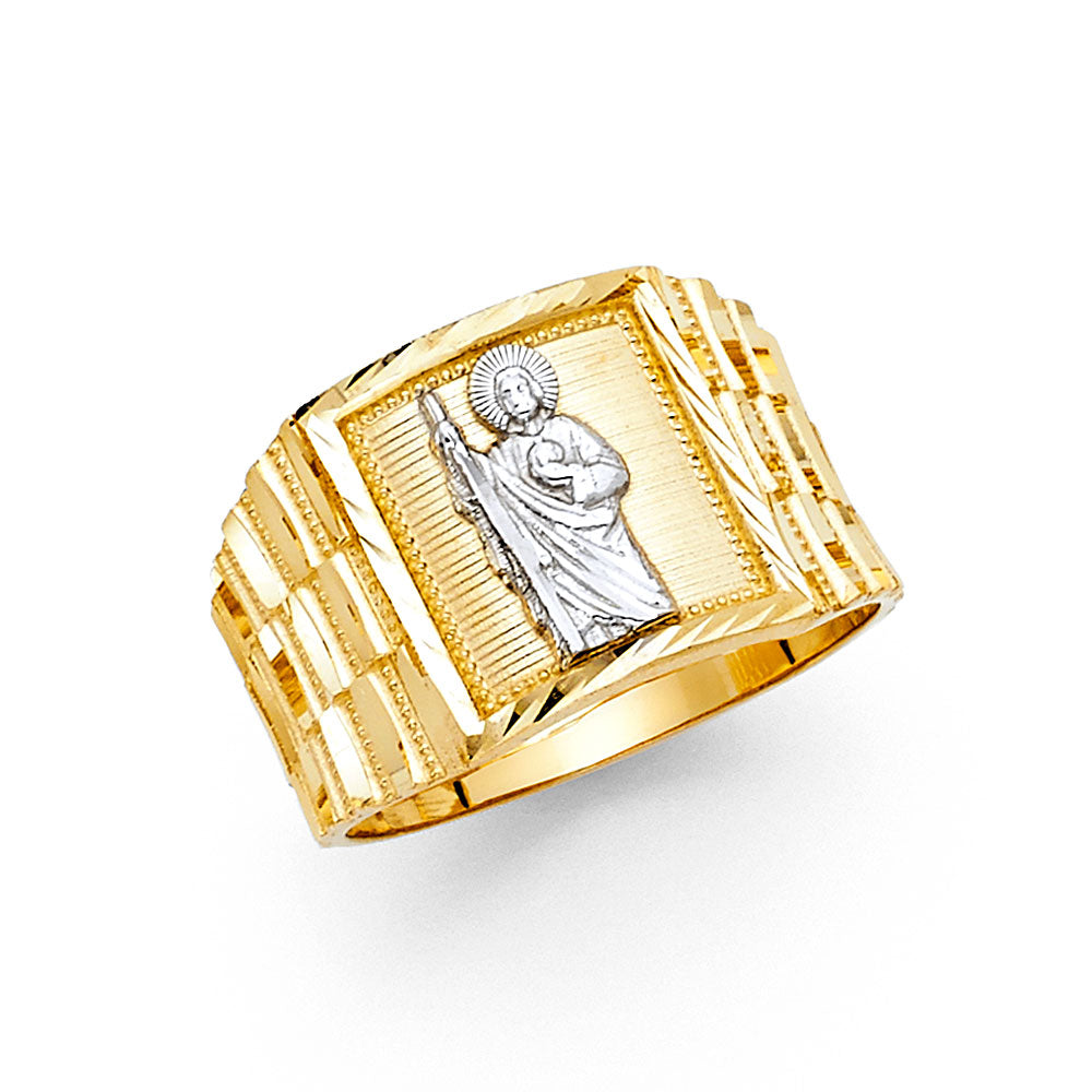 14k 2ton st jude men ring