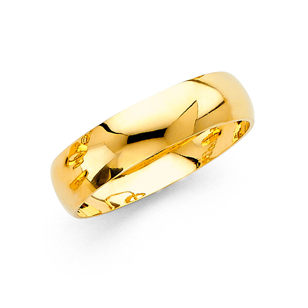 Gent's Yellow 14 Karat Wedding Band Gender: 6mm Gentlement