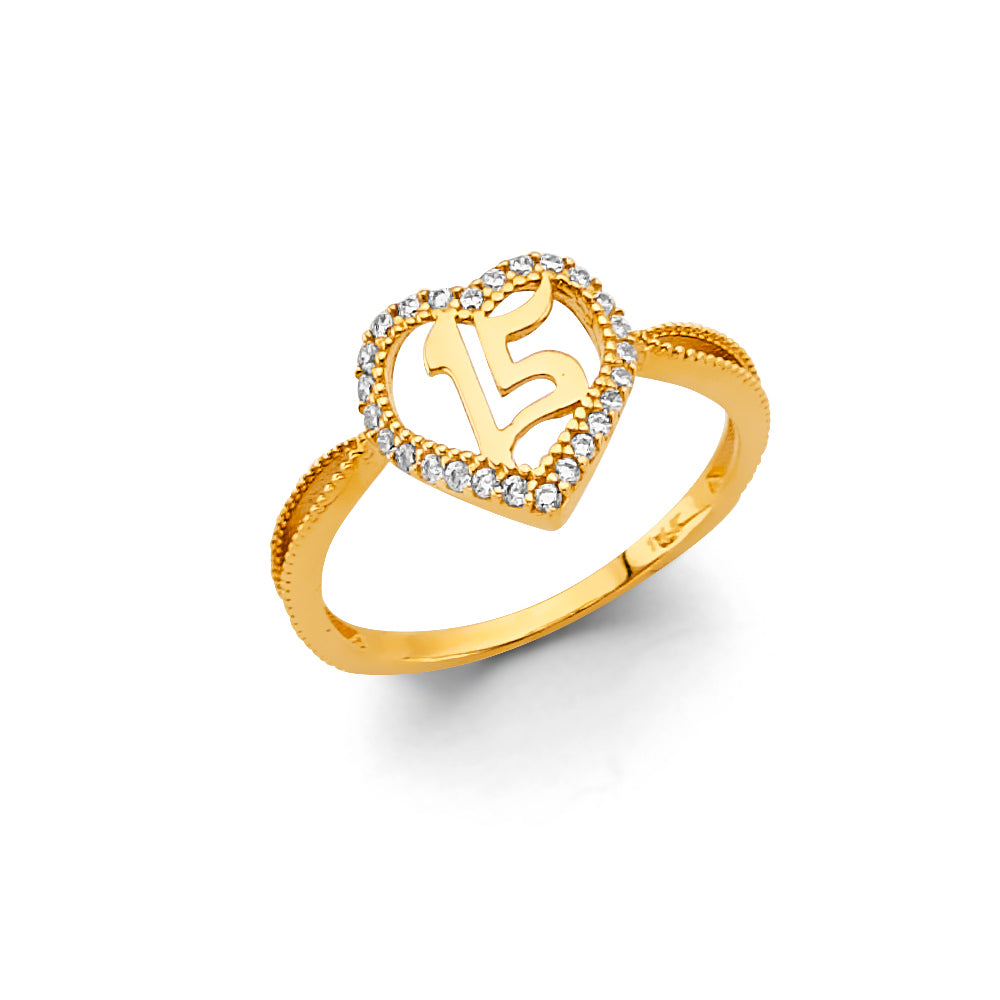 Lady's Yellow 14 Karat 15 yrs Heart Ring Style: Fashion
Gender: Ladie