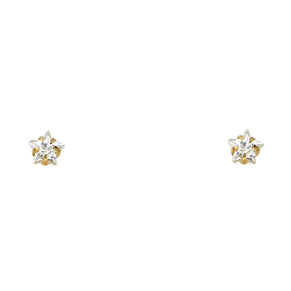 Lady's Yellow 14 Karat Star Earrings Finish: Polished
Length: 5