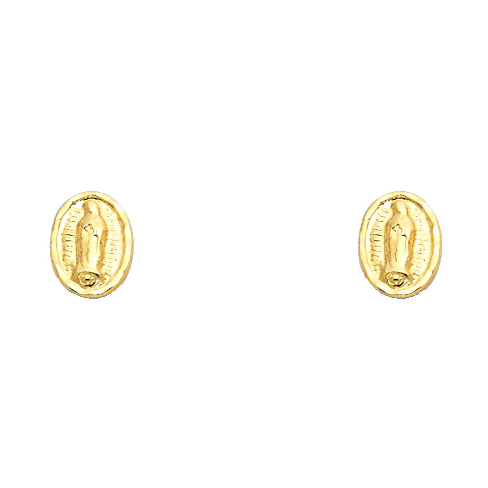 Lady's Yellow 14 Karat Guadalupe Earrings 
Length: 5.9