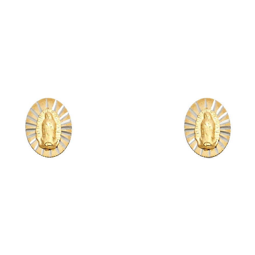 Lady's Yellow 14 Karat Guadalupe  Earrings Finish: Polished