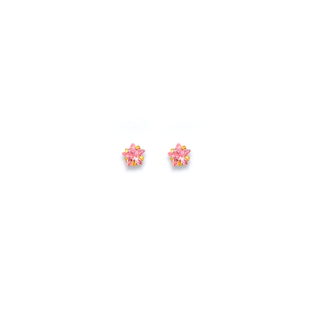 Lady's Yellow 14 Karat Star Earrings Finish: Polished
Length: 2