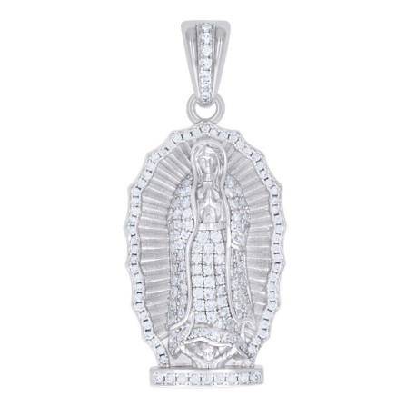 Sterling Silver Guadalupe CZ Pendant Length: 40
Gender: Unisex