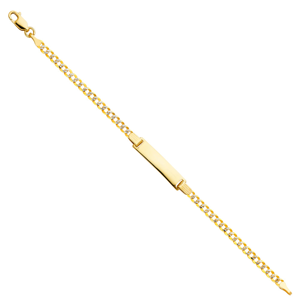 14 Karat Baby Bracelet Style: Fashion
Color: Yellow
Length: 6"