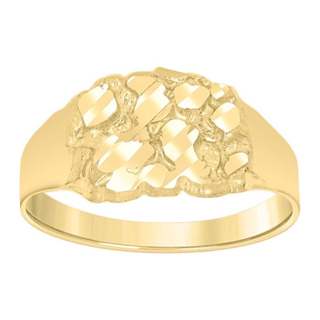 Yellow 10 Karat Baby  Ring Style: Nugguet