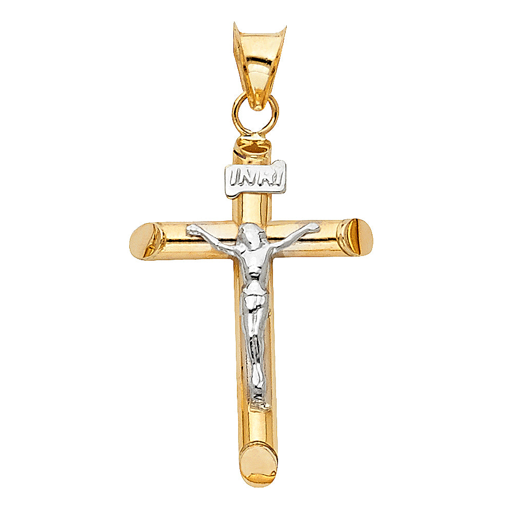 14 Karat Hollow Crucifix Charm Length 35 Color: Yellow
Gender: Gentlement