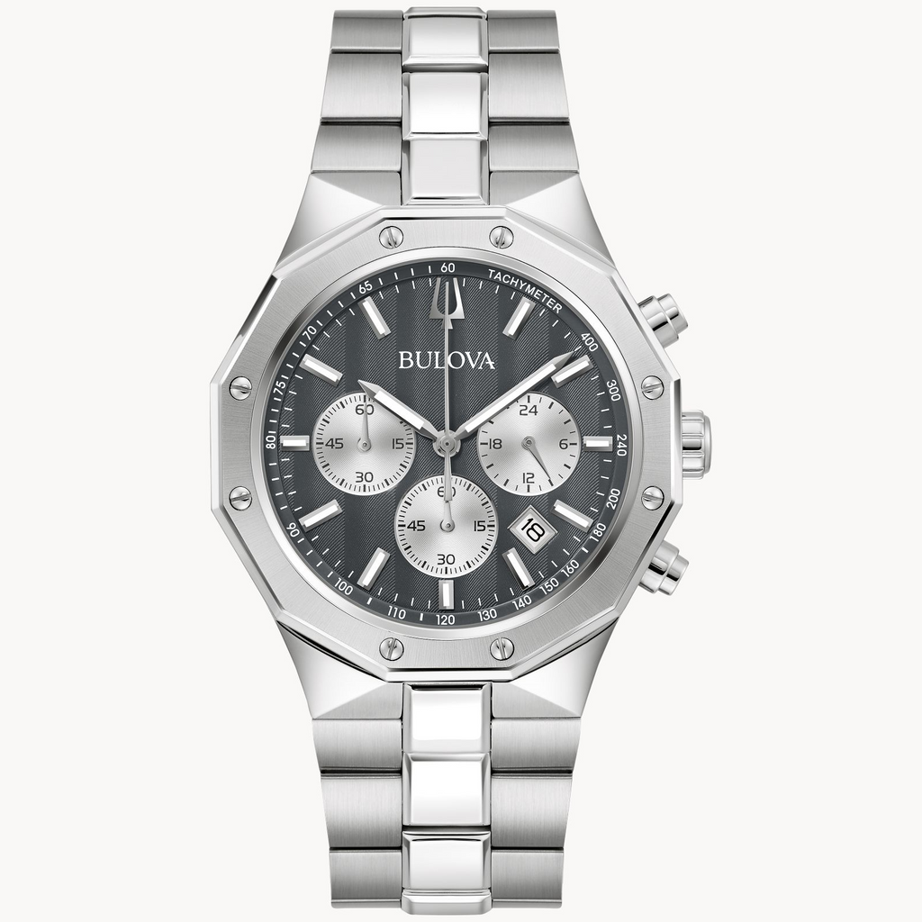 Watch Style: Chronograph Prestige
Metal: Stainless Steel
Color: Silv