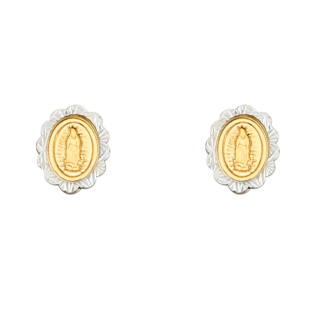 Lady's Two-Tone 14 Karat Guadalupe Earrings Length 9 Style: Fancy
Fin