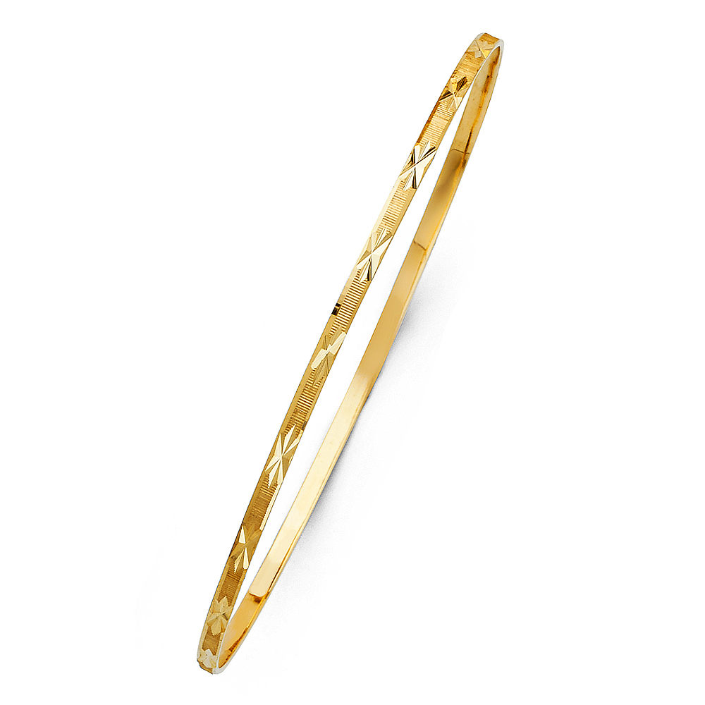 Lady's 14 Karat Diamond Cut Bracelet Color: Yellow
Length: 7"
Gender: Ladies