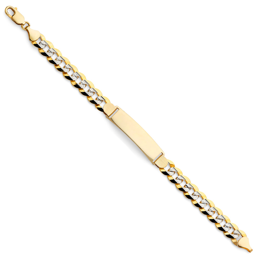 Gent's Yellow 14 Karat Id Bracelet Bracelet Style: Cuban
Length: 8.5"