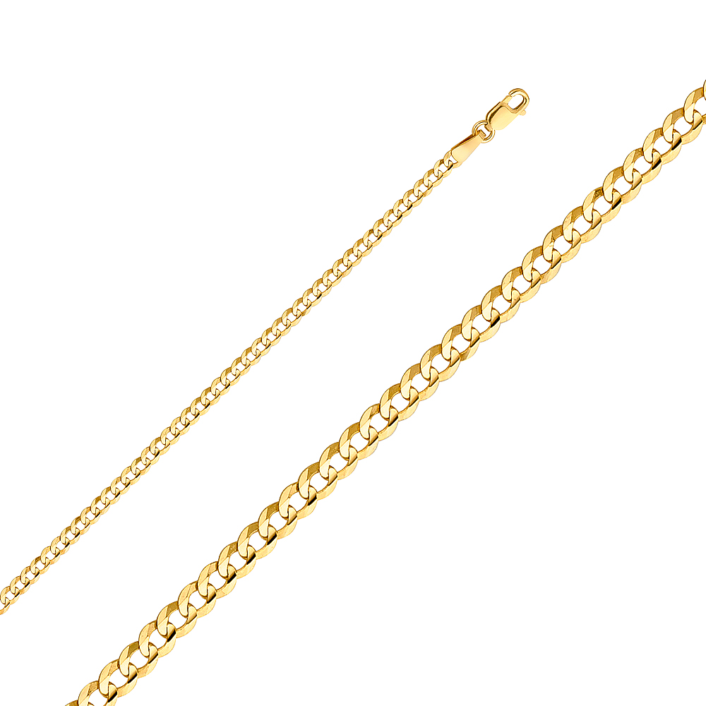 Unisex Yellow 10 Karat Solid Bracelet 3mm Style: Cuban
Length: 7.5"