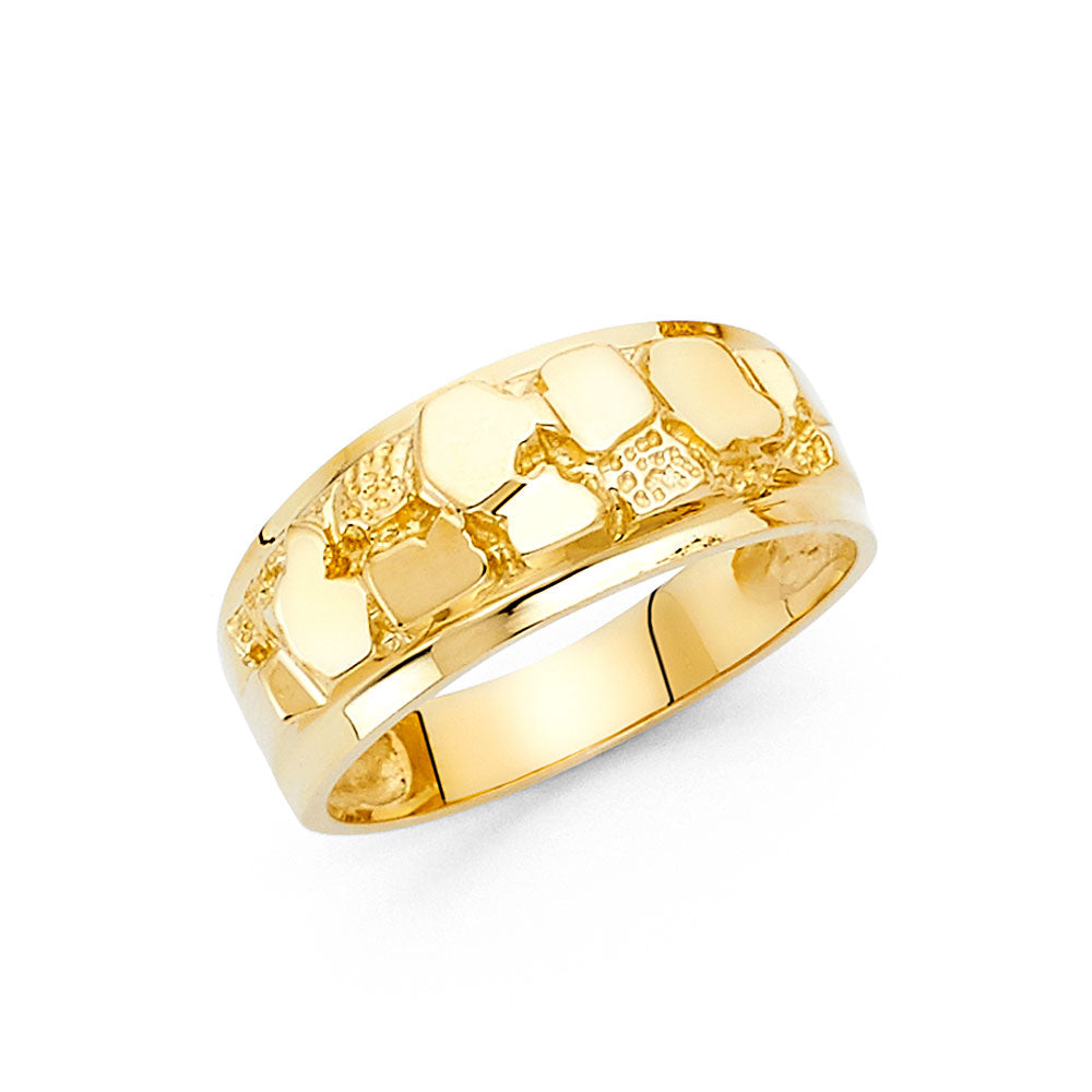 14K Y/Gd Nugget Men Band