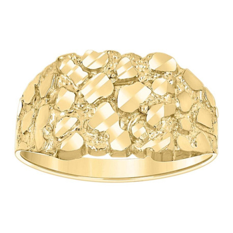 Lady's Yellow 10 Karat Nugget Fashion Ring Length 9.93 Style: Nugguet