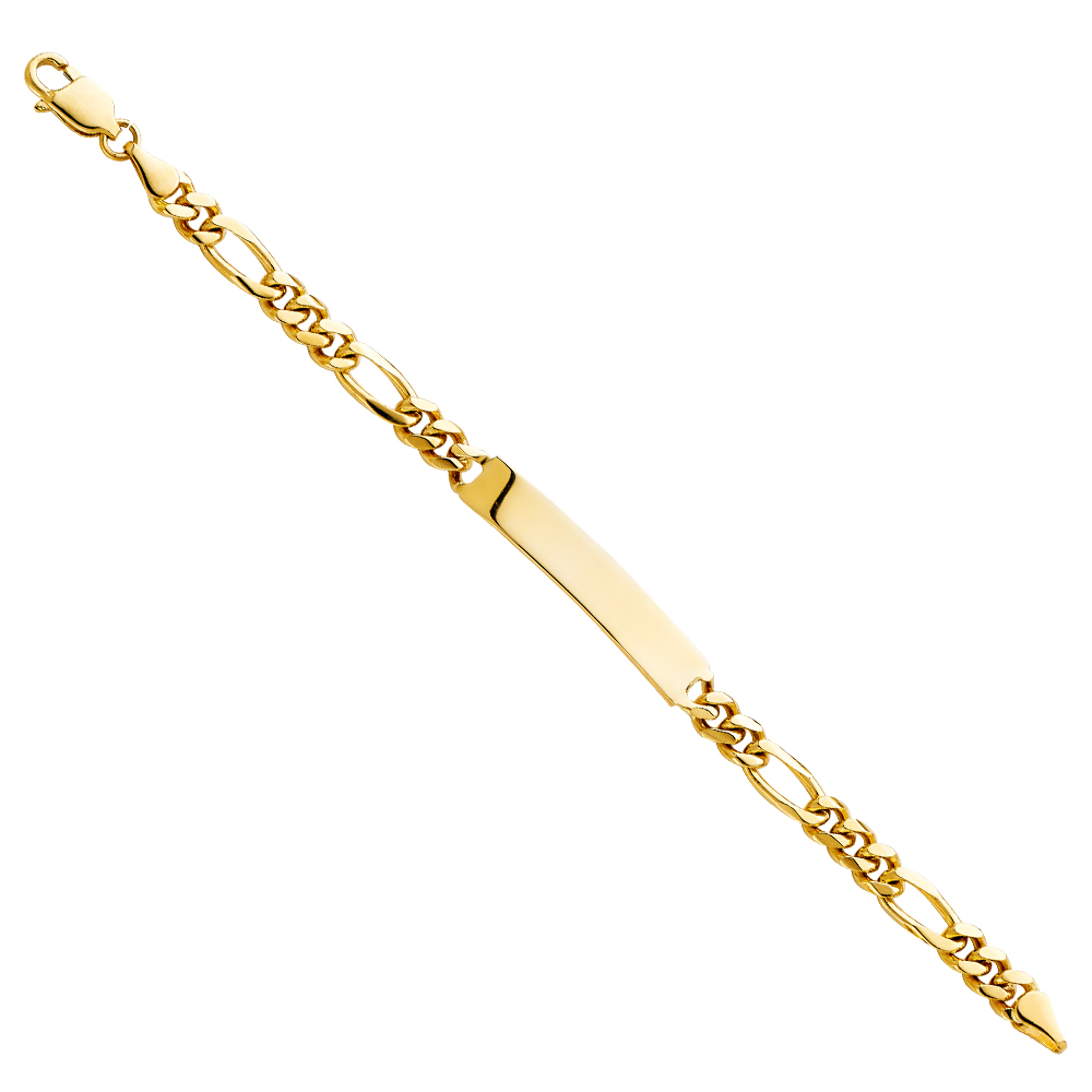 14 Karat Baby Bracelet Style: Figaro
Color: Yellow
Length: 6
Gender