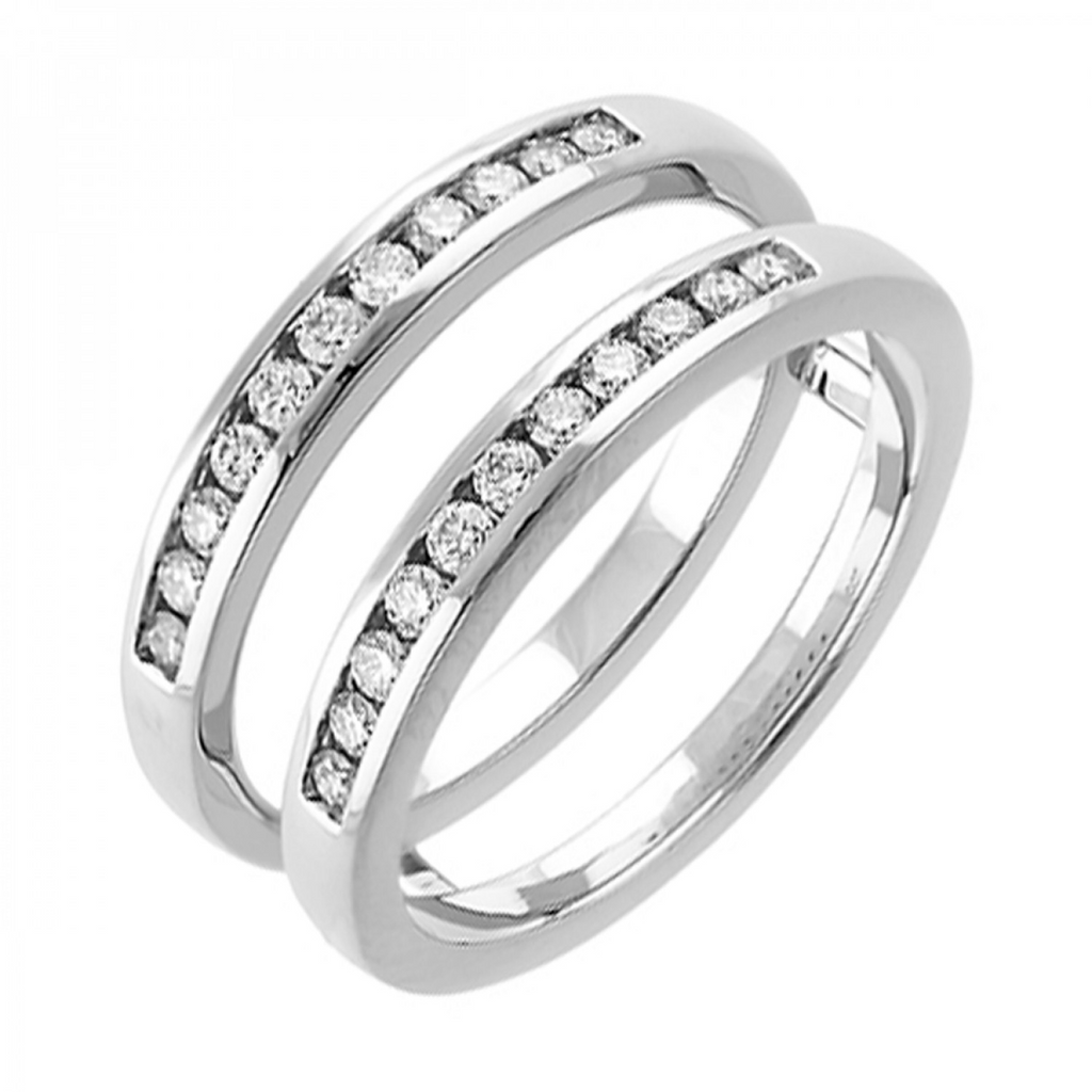Lady's White 14 Karat Ring Wrap  22 0.333tw Round SI2 Diamonds Finish: