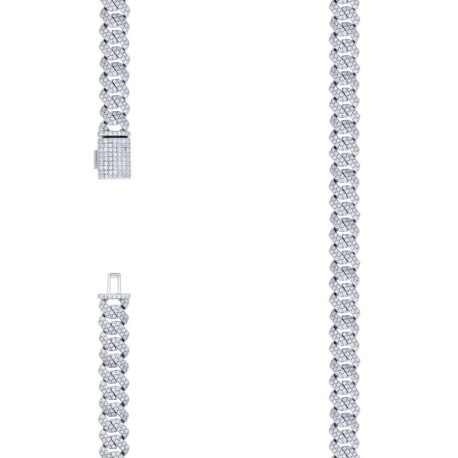 Sterling Silver 5.96 CTW Moissanite Monaco Bracelet Length: 7" 10mm