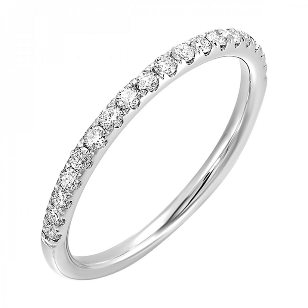 Lady's White 14 Karat Wedding Band 17 0.333tw Round I1 Diamonds Finish: Polished
Gender: Ladies