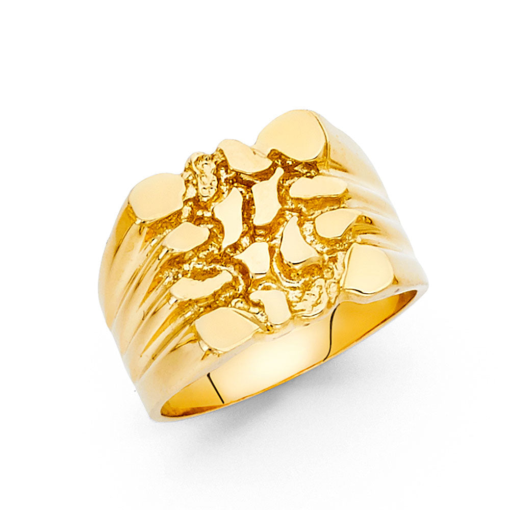 Gent's 14 Karat Fashion Nugget  Ring Size 10 Color: Yellow
