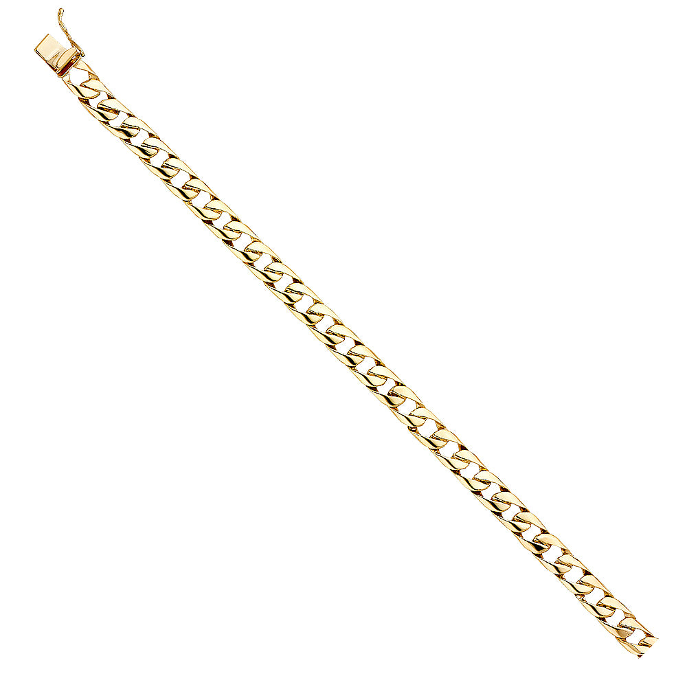 Yellow 14 Karat Bracelet Style: Cuban
Length: 8"
Gender: Gentlement